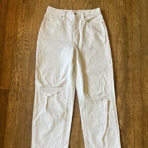 Madwell Baggy Straight Distressed Knees Size 26